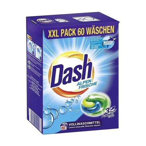 Капсули для прання Dash Alpen Frische 3in1, 60 шт.