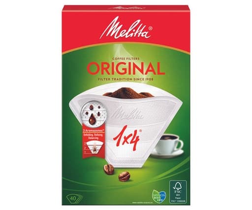 Фільтр-пакети для кави Melitta 1×4, 40 шт.