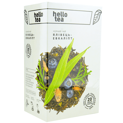 Чай Hello Tea «Яливец-Евкаліпт», 20 пакетиків