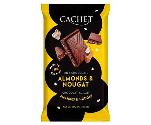 Молочний шоколад Cachet Almonds & Nougat, 300 г