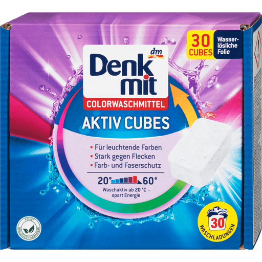 Таблетки для прання Denkmit Aktiv Cubes Colorwaschmittel (Колор) 750 г