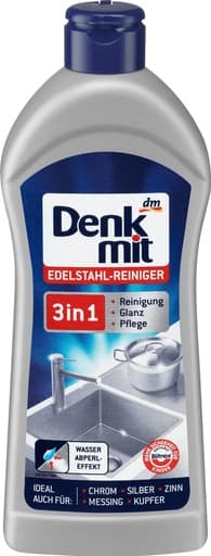 Засіб для очищення нержавіючих покриттів Denkmit Edelstahl-Reiniger 300 мл