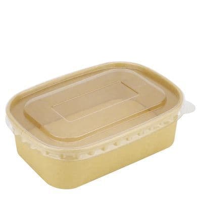 Салатник крафт Bowl з кришкою 750 мл, 170×170×45 мм