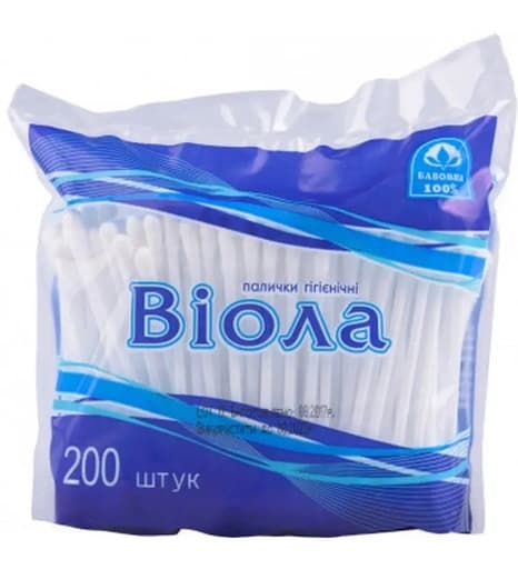 Ватні палички Віола, 200 шт.