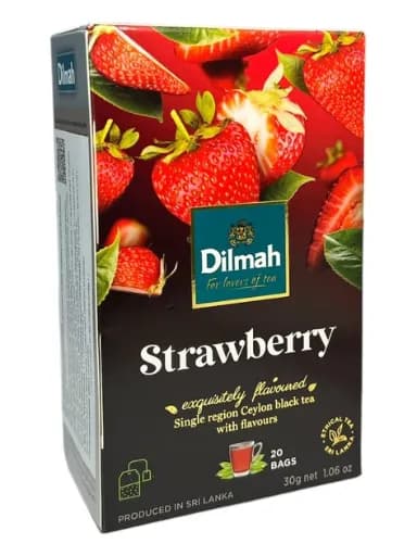 Чай чорний Dilmah «Полуниця» у пакетиках, 20 × 1,5 г