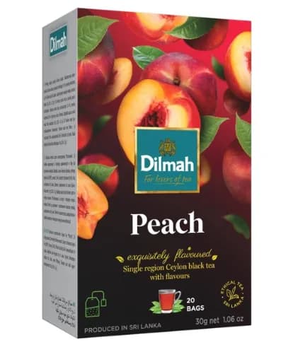 Чай чорний Dilmah «Персик» у пакетиках, 20 × 1,5 г