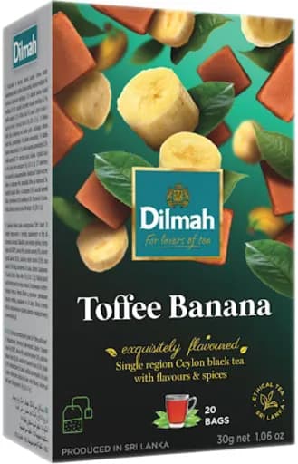 Чай чорний Dilmah «Іриска та Банан» у пакетиках, 20 × 1,5 г