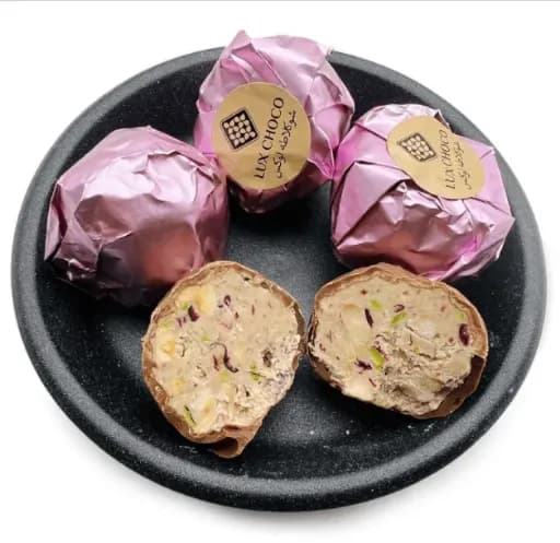 Цукерки Lux Choco Dubai з лісовими горіхами, макадамією, журавлиною та фісташкою (арт. 3103), 3 кг
