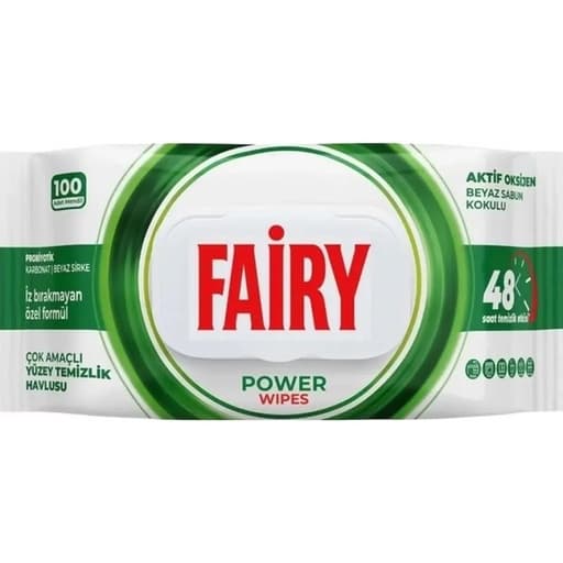 Вологі серветки для прибирання Fairy Power Wipes, 100 шт.
