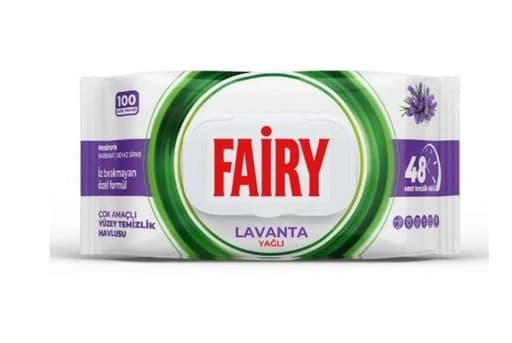 Вологі серветки для прибирання Fairy Lavanta, 100 шт.
