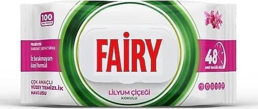 Вологі серветки для прибирання Fairy Lilyum, 100 шт.