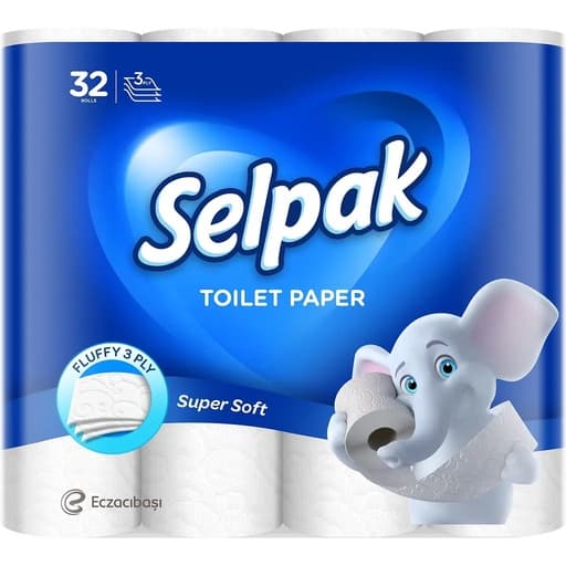Туалетний папір Selpak 3-шаровий, 32 рулони