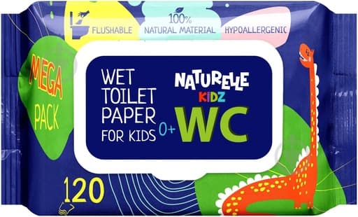 Вологий туалетний папір Naturelle Kids, 120 шт.