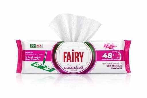 Вологі серветки для миття підлоги Fairy Lilyum, 50 шт.
