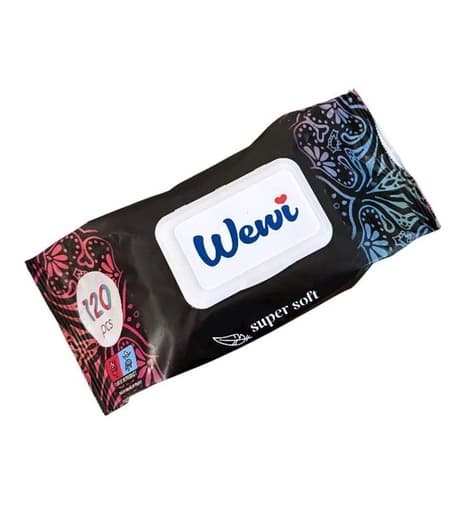 Вологі серветки WEWI Black, 120 шт.