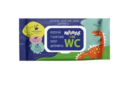 Вологий туалетний папір Naturelle Kids, 50 шт.