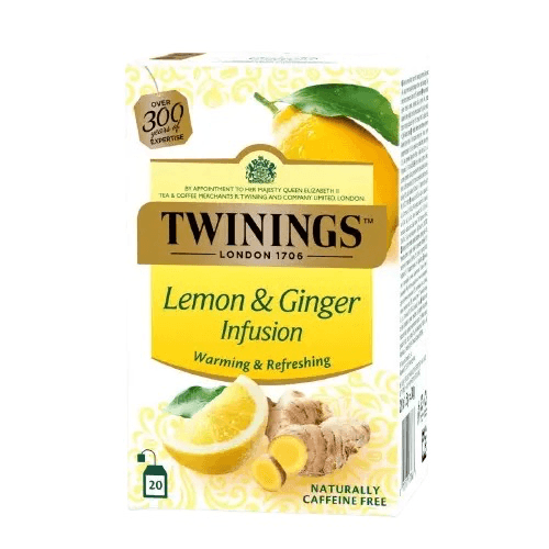 Чай Twinings фруктовий лимон та імбір у пакетиках, 20 пак. × 1,5 г