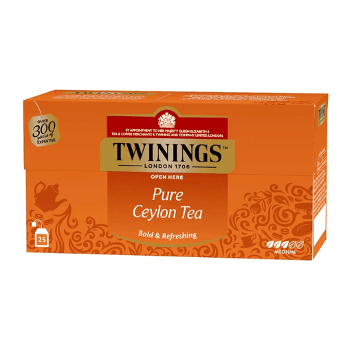 Чай Twinings чорний цейлонський у пакетиках, 25 пак. × 2 г
