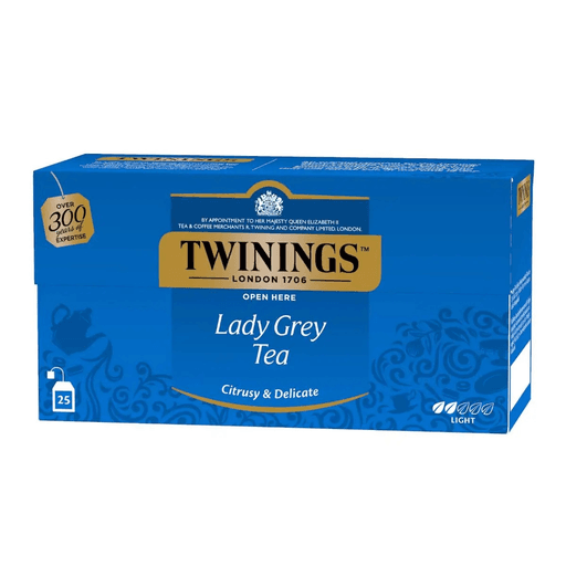 Чай Twinings чорний Леді Грей у пакетиках, 25 пак. × 2 г
