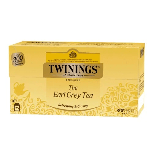 Чай Twinings чорний Ерл Грей у пакетиках, 25 пак. × 2 г