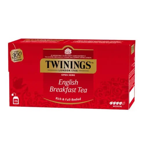 Чай Twinings чорний Англійський сніданок у пакетиках, 25 пак. × 2 г