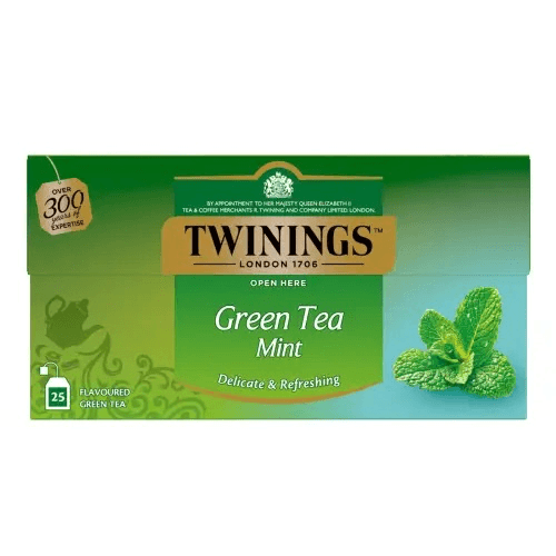 Чай Twinings зелений з м'ятою у пакетиках, 25 пак. × 1,5 г