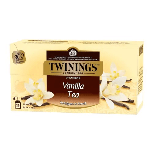 Чай Twinings чорний з ароматом ванілі у пакетиках, 25 пак. × 2 г