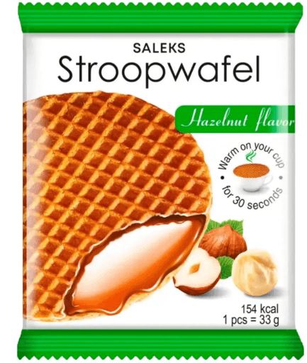 Вафля Stroopwafel SALEKS з карамеллю та фундуком 33 г