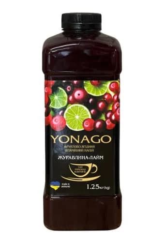 Фруктово-ягідний вітамінний напій Yonago Журавлина-Лайм 1,25 кг