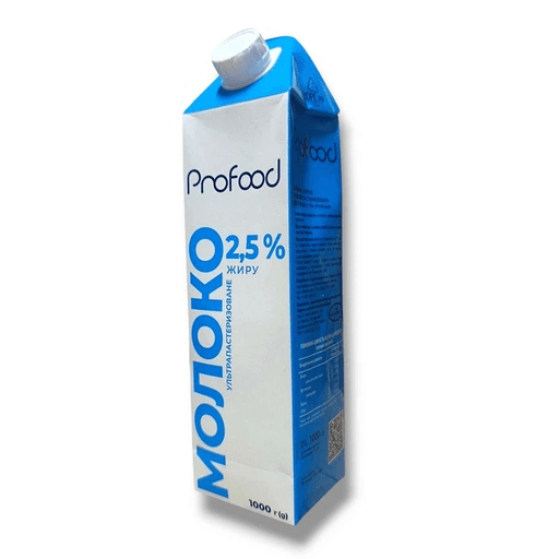 Молоко TGA 2,5% 1л. ProFood 12*