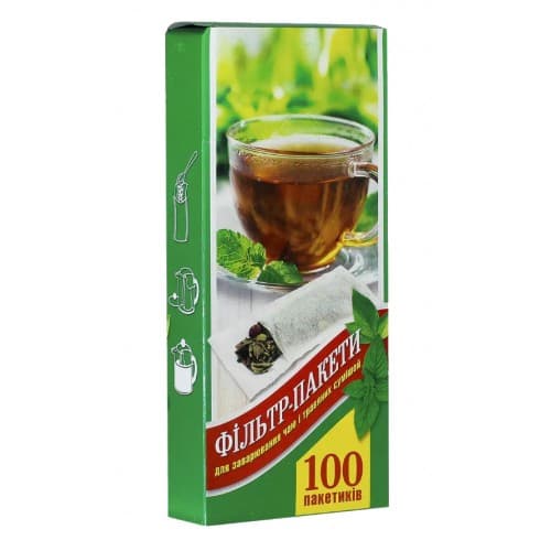 Фільтр-пакети для чаю XXL 85×180 мм, 100 шт.