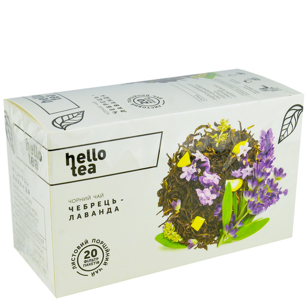 Чай черный Тимьян-лаванда Hello Tea 20шт х 2г WIX_0000001729 фото