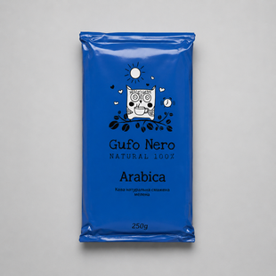 Кава Мелена Gufo Arabica 250г Gufo_02 фото