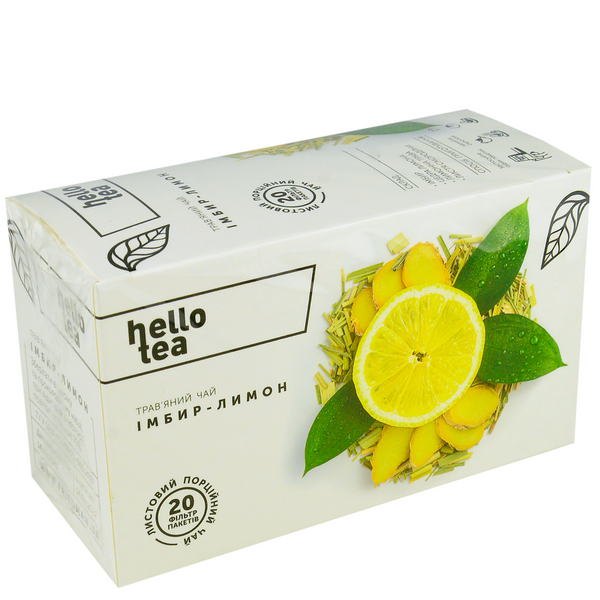 Чай травяной Имбирь-лимон Hello Tea 20шт х 3г WIX_0000001721 фото