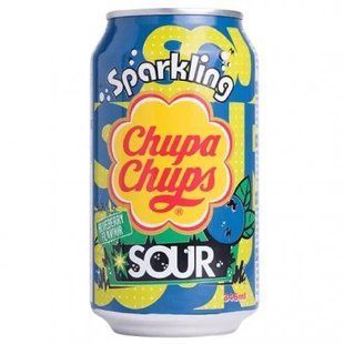 Газований напій Chupa Chups Sparkling Sour Blueberry Flavour 335мл WIX_2149812491 фото
